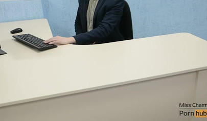 Hot secretary in stockings takes boss's cock in the ass