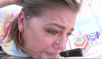 Stunning deepthroat blowjob by Adriana Chechik