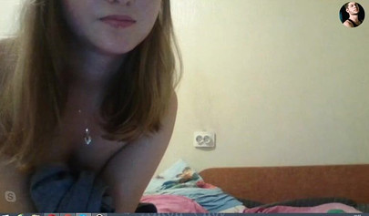 Horny teen slut fucking her ass with dildo