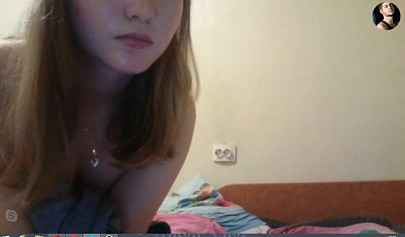 Horny teen slut fucking her ass with dildo