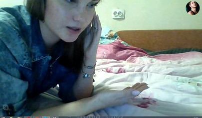 Horny teen slut fucking her ass with dildo