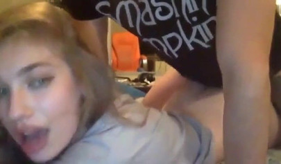 Astonishing beautiful babe sucking and fucking