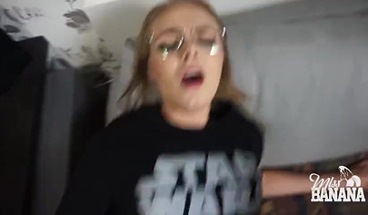 Enjoy in blowjob with Miss Banana and her deep throat