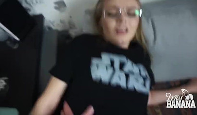 Enjoy in blowjob with Miss Banana and her deep throat