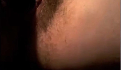 Sexy chick toying her hairy pussy with big black dildo