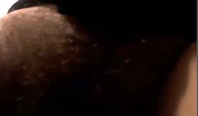 Sexy chick toying her hairy pussy with big black dildo