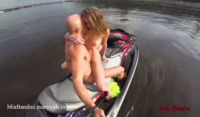 Mia Bandini gets anal fucked on a jet ski
