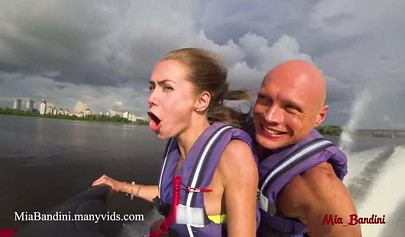 Mia Bandini gets anal fucked on a jet ski