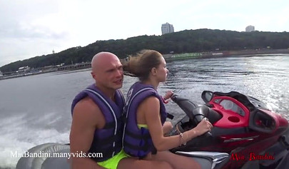 Mia Bandini gets anal fucked on a jet ski