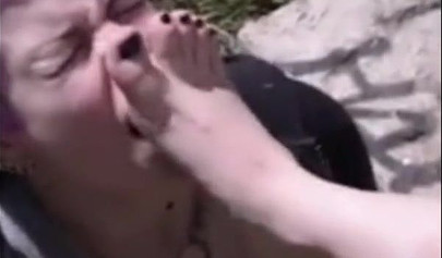 Emo slut gets humiliated in public