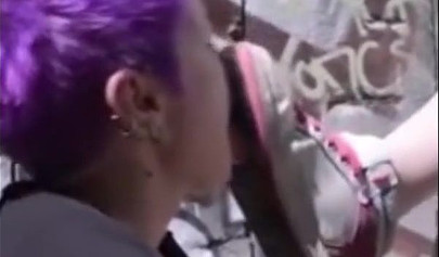 Emo slut gets humiliated in public