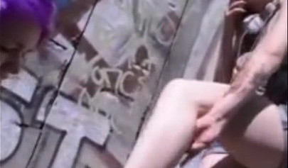 Emo slut gets humiliated in public