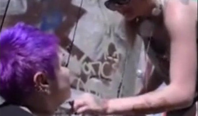 Emo slut gets humiliated in public