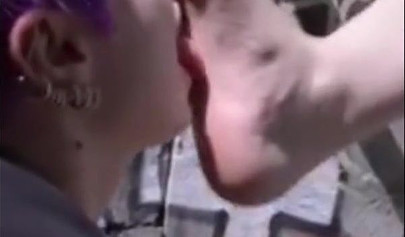 Emo slut gets humiliated in public