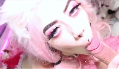 Naughty teen gets creampied and facialized