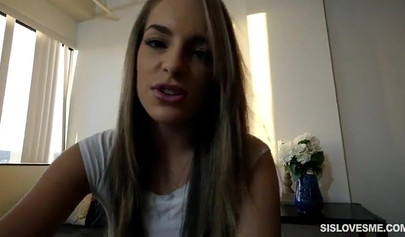Beautiful Kimmy Granger gives blowjob to her stepbro