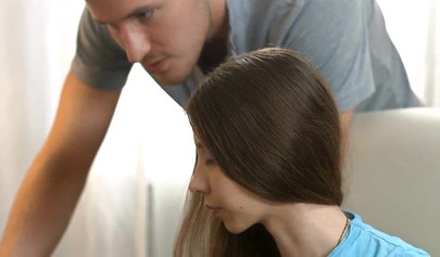 Anal homework for sexy Russian teen