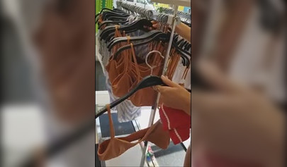 Hot babes having sex in shopping mall