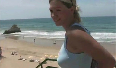 Naughty lesbian teen on vacation