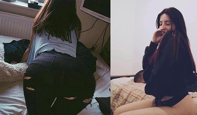 Social media teens teasing with their slutty photos