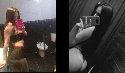 Social media teens teasing with their slutty photos