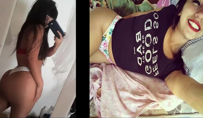 Social media teens teasing with their slutty photos