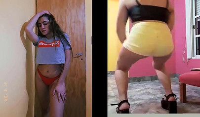 Social media teens teasing with their slutty photos