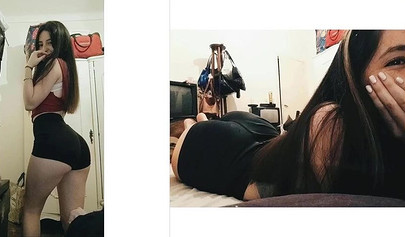 Social media teens teasing with their slutty photos