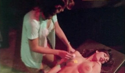 Busty vintage babe seducing hot young guys