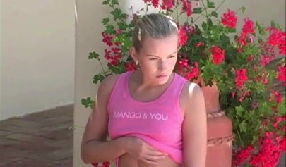 Sexy and horny lesbian teens play with fruits