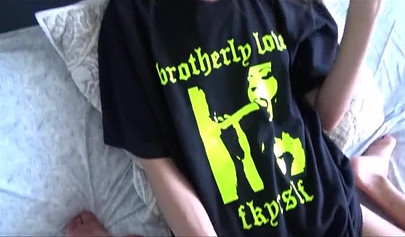 Skinny teen Kyler Quinn loves bro's big cock