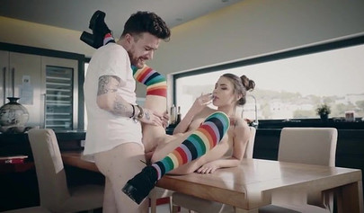 Naughty teen wants her stepbro's big cock deep in her tiny pussy