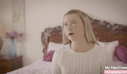 Whitney Wright surprise her boyfriend with a hot threesome with teen Carolina Sweets