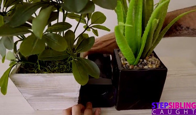 Pervert step-brother caught Kyler Quinn in the middle of masturbation