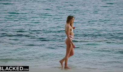 Petite blonde Angel Emilygets double penetrated in interracial threesome