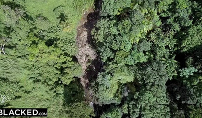 Petite blonde Angel Emilygets double penetrated in interracial threesome