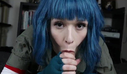 Amateur slut Ivy Aura gets creampied after POV blowjob