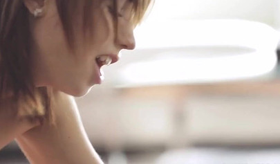 Adorable teenage babe fucks with her boyfriend all around the house