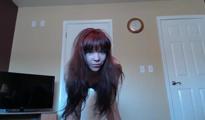 Slutty Russian amateur girl stripping on webcam