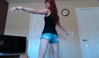 Slutty Russian amateur girl stripping on webcam