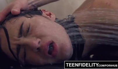 Adorable teen Lily Jordan gets banged and creampied