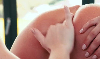 Fit lesbians making love after yoga