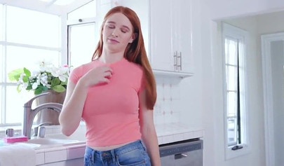 Horny redhead stepsis found out that her bro has a big cock