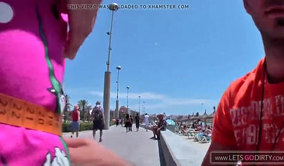 Guy picked up sexy blonde at the beach and fucked her hard