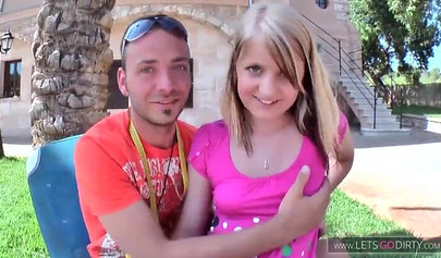 Guy picked up sexy blonde at the beach and fucked her hard