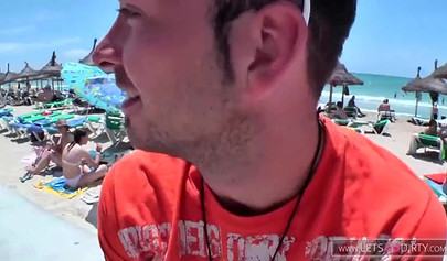 Guy picked up sexy blonde at the beach and fucked her hard