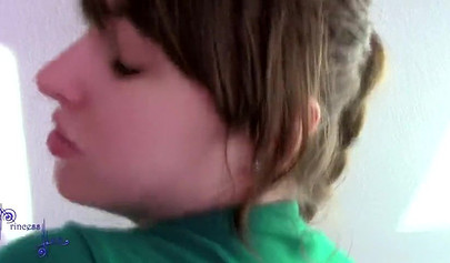 Brunette beauty Princess Leia let her stepbro to creampie her pussy