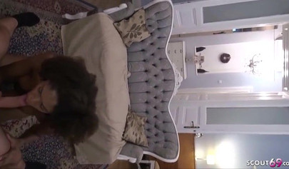 Older guy caught ebony teen masturbating on his sofa