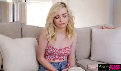 Teen Lexi Lore wants to suck stepbrother's big cock