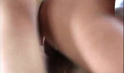 Beautiful babe takes two big cocks in her tight butt